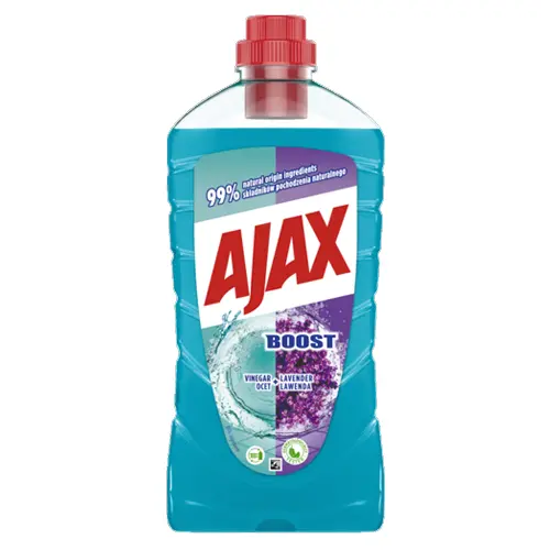 Zdjęcie produktu Płyn uniwersalny Ajax Boost Ocet i Lawenda do wszystkich powierzchni podłóg glazury kamienia paneli 1 L