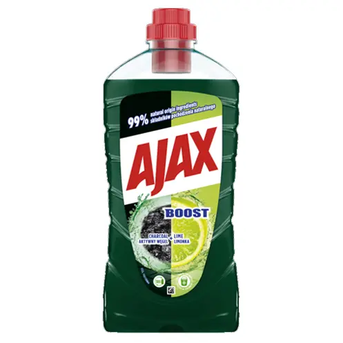 Zdjęcie produktu Płyn uniwersalny Ajax Aktywny Węgiel i Limonka zabrudzenia do wszystkich powierzchni podłóg 1 L