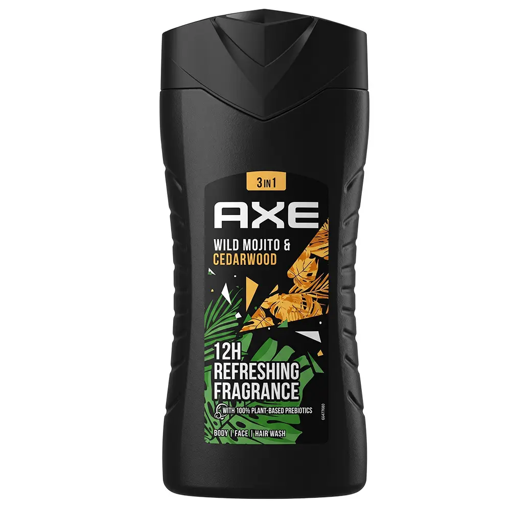 Zdjęcie produktu Axe żel pod prysznic dla mężczyzn 3w1 wild green mojito cedarwood 250ml