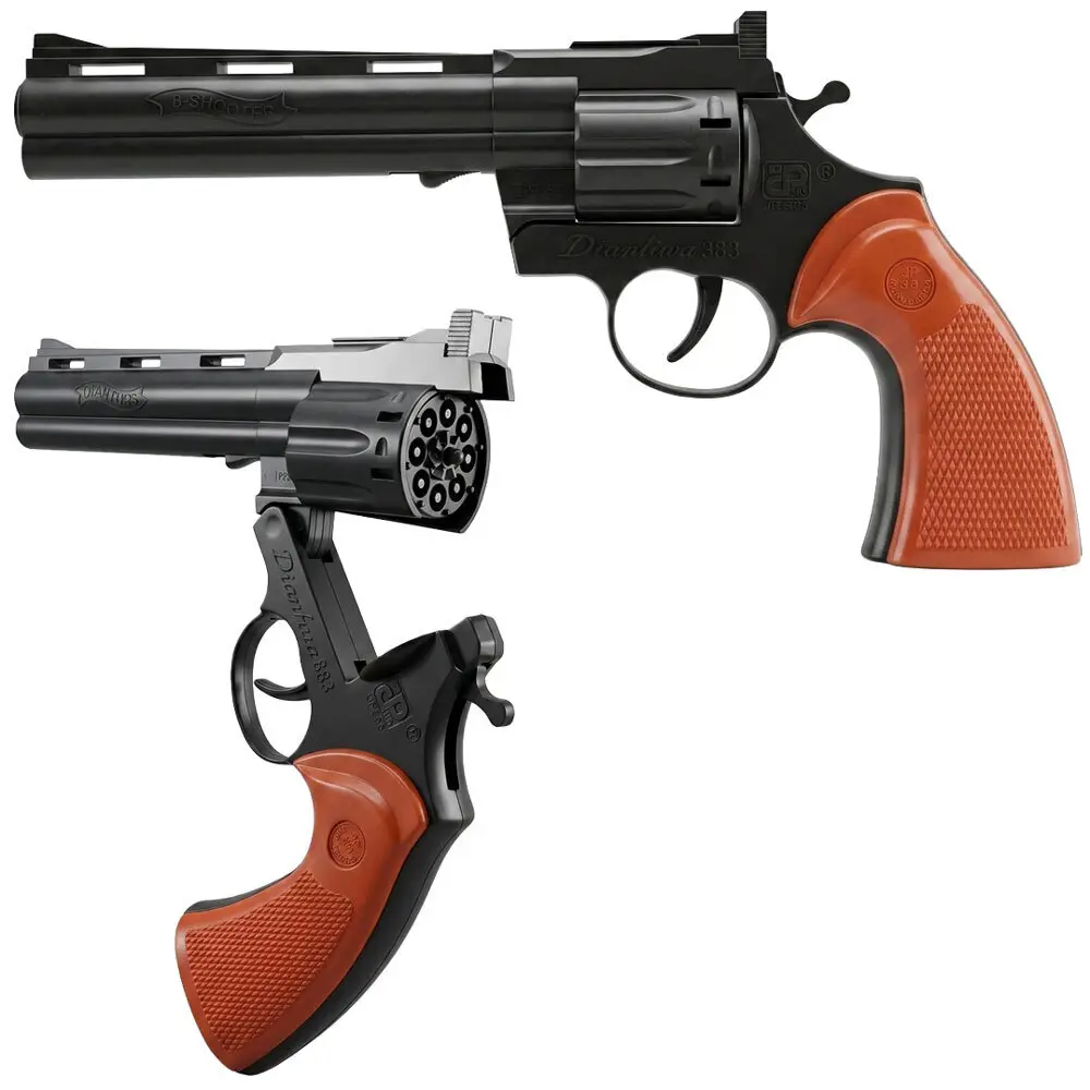 Zdjęcie produktu Pistolet ze Spłonką Zabawkowy dla dzieci na kapiszony 8 strzałowy 23cm 