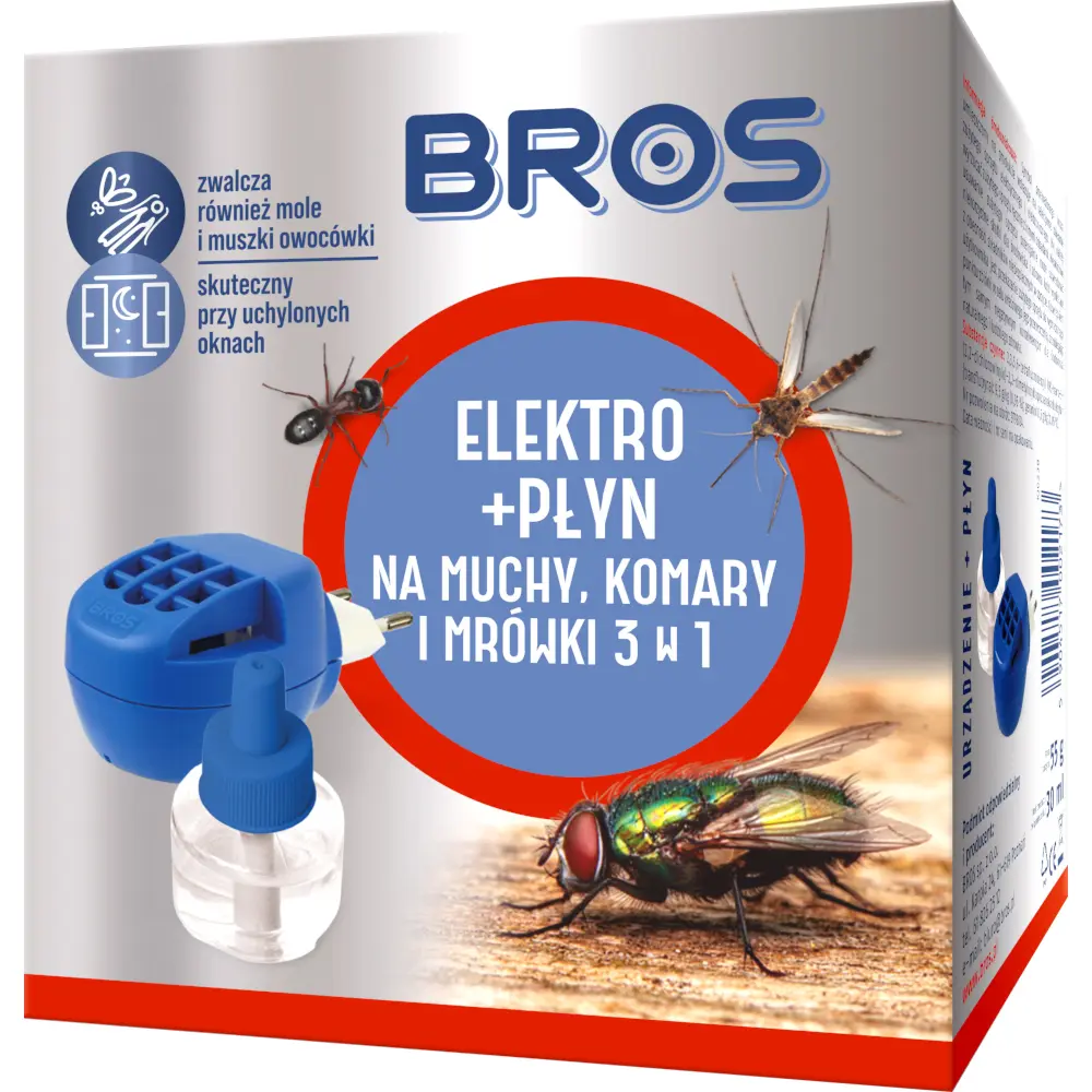 Zdjęcie produktu Elektro płyn na muchy komary mrówki meszki mole zestaw urządzenie