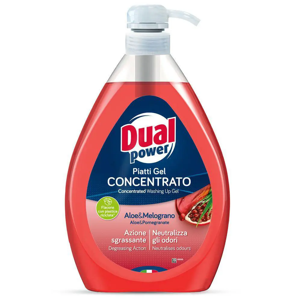 Zdjęcie produktu Skoncentrowany Żel do mycia naczyń z octem Dual Power Aloe & Granat płyn do naczyń 1l