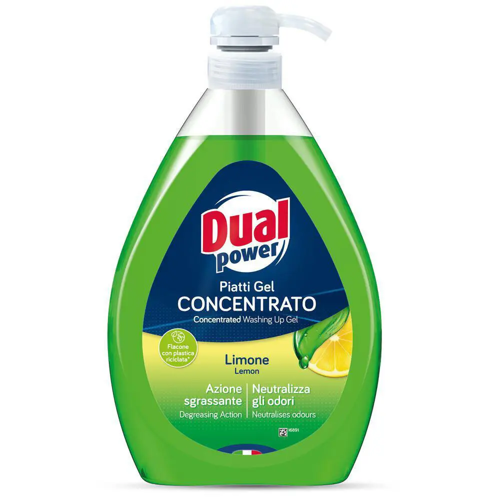 Zdjęcie produktu Skoncentrowany Żel do mycia naczyń z octem Dual Power Limone płyn do naczyń 1l