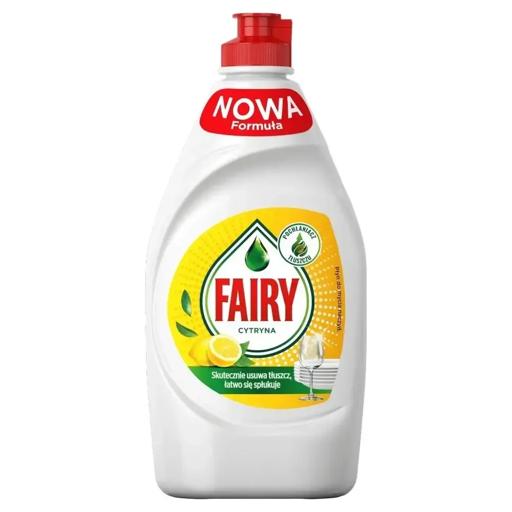 Zdjęcie produktu Płyn do mycia naczyń Fairy Cytryna skoncentrowany skutecznie pochłania tłuszcz 450 ml