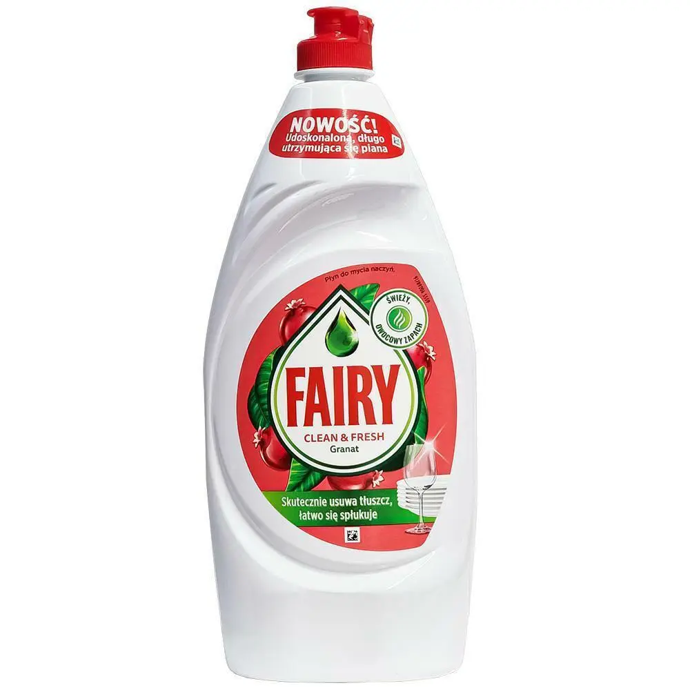 Zdjęcie produktu Płyn do mycia naczyń Fairy Granat skoncentrowany skutecznie pochłania tłuszcz 900 ml