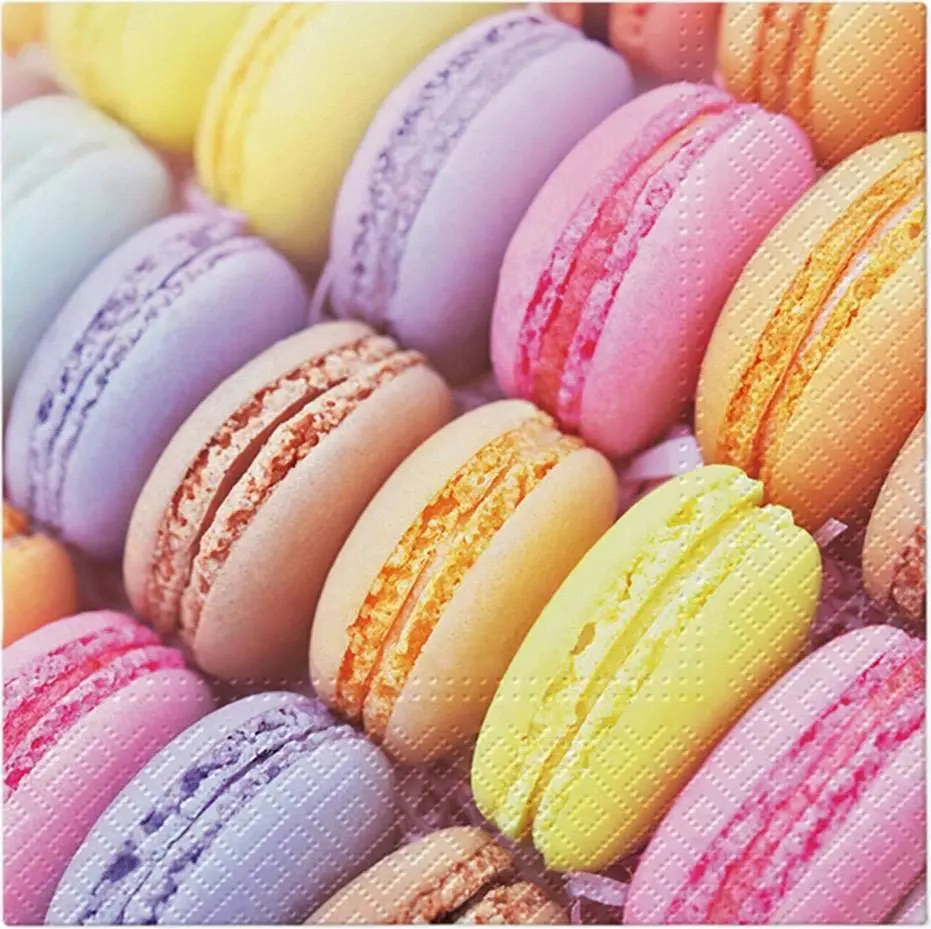 Zdjęcie produktu Serwetki Papierowe Ozdobne na Stół PAW TaT Sweet macaron 38x40cm 20szt./opak.