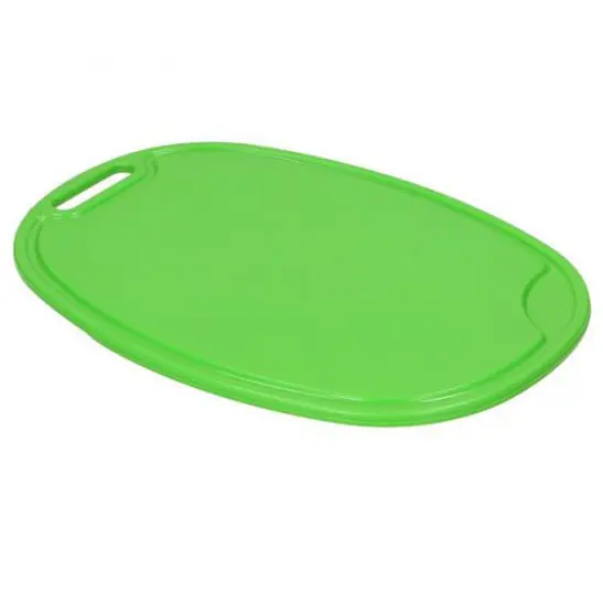 Zdjęcie produktu Deska do krojenia owalna plastikowa antypoślizgowa 31x22 cm mycie w zmywarce mix kolor 1szt. 