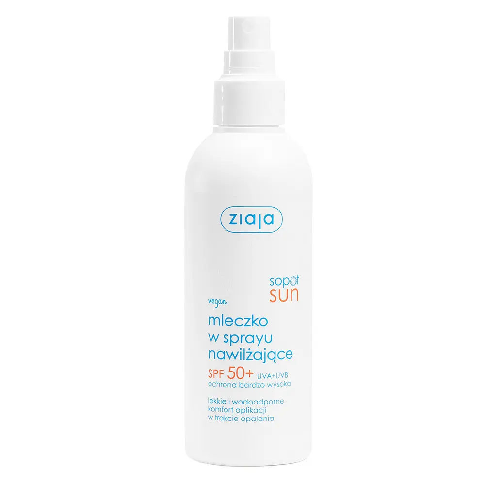 Zdjęcie produktu Mleczko w sprayu nawilżające ochrona przeciwsłoneczna spf 50 uva uvb 170ml