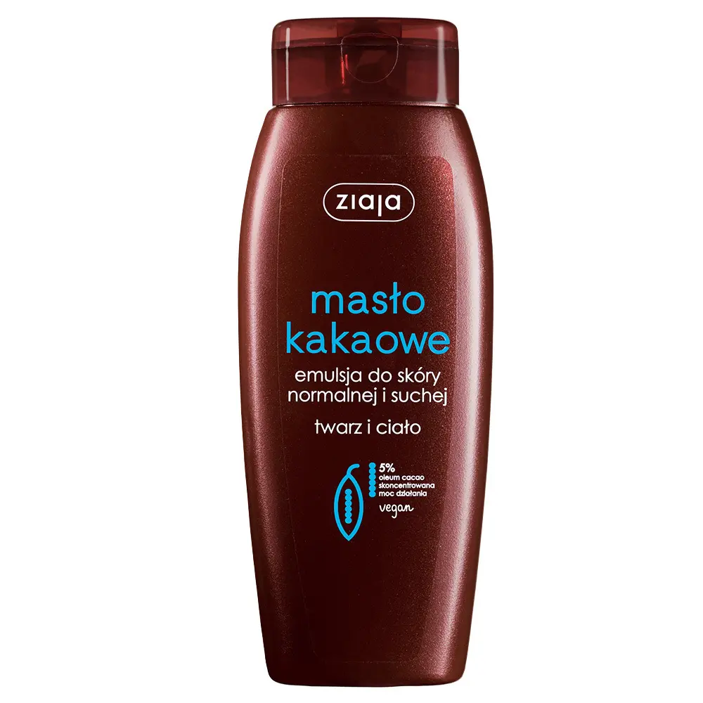 Zdjęcie produktu Nawilżająca emulsja masło kakaowe do twarzy i ciała Ziaja 200 ml