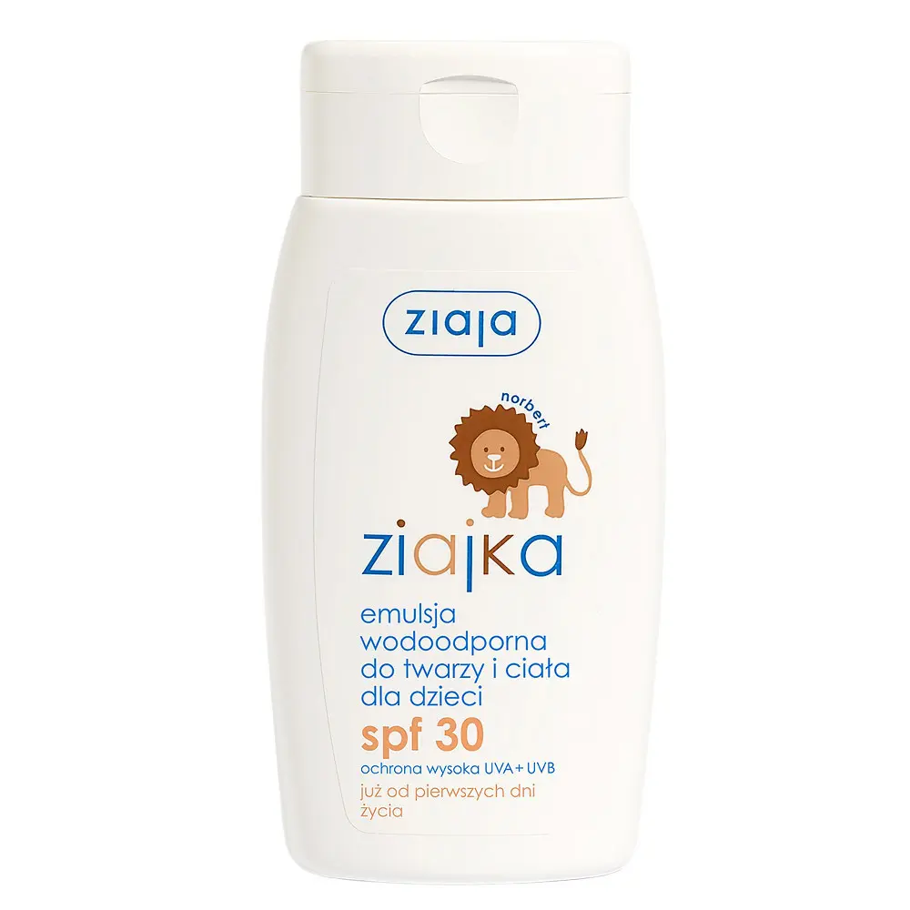 Zdjęcie produktu Emulsja wodoodporna do twarzy i ciała dla dzieci Ziaja Ziajka spf 30 125 ml