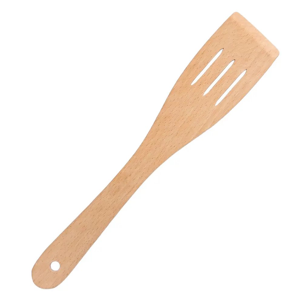 Zdjęcie produktu Lopatka drewniana azurowa kuchenna do smazenia obracania 25,5 cm
