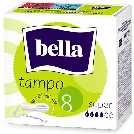 Zdjęcie produktu Tampony Higieniczne Bella Tampo Super idealny na dni z obfitym krwawieniem 8 sztuk