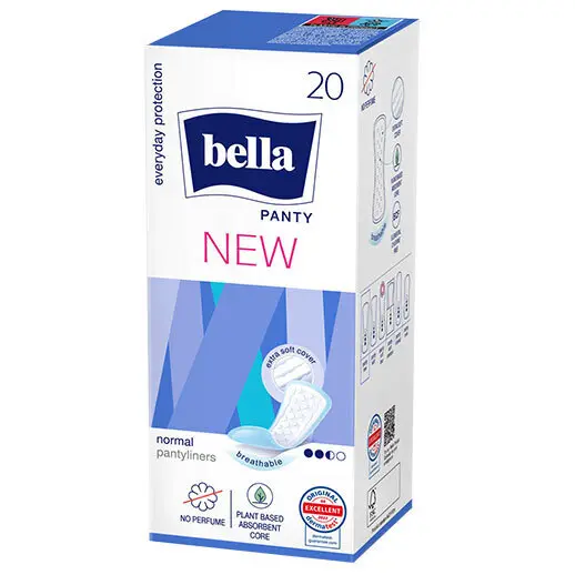 Zdjęcie produktu Wkładki Higieniczne Bella Panty New extra miękkie oddychające normal 20 sztuk