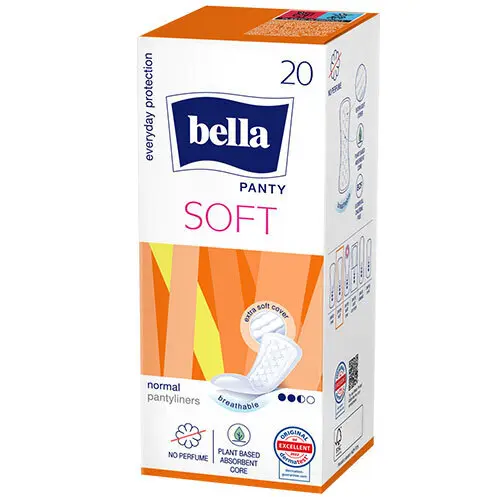 Zdjęcie produktu Wkładki Higieniczne Bella Panty Soft extra miękkie oddychające normal 20 sztuk