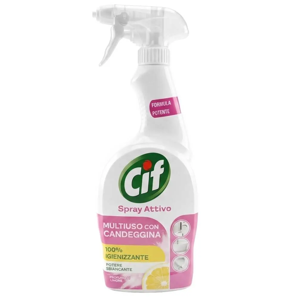 Zdjęcie produktu  Odtłuszczacz z Wybielaczem w Sprayu Cif zapach cytrynowy skuteczny do kuchni i łazienki 650ml