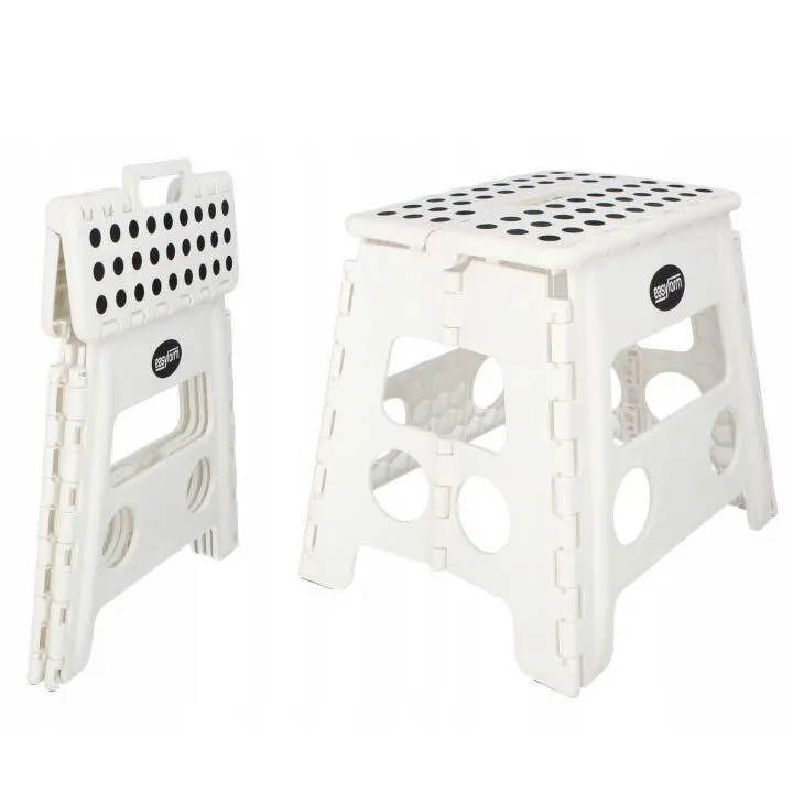 Zdjęcie produktu Stołek Taboret Składany Podnóżek Aantypoślizgowy Eesyform Biały 32 cm 150 kg  