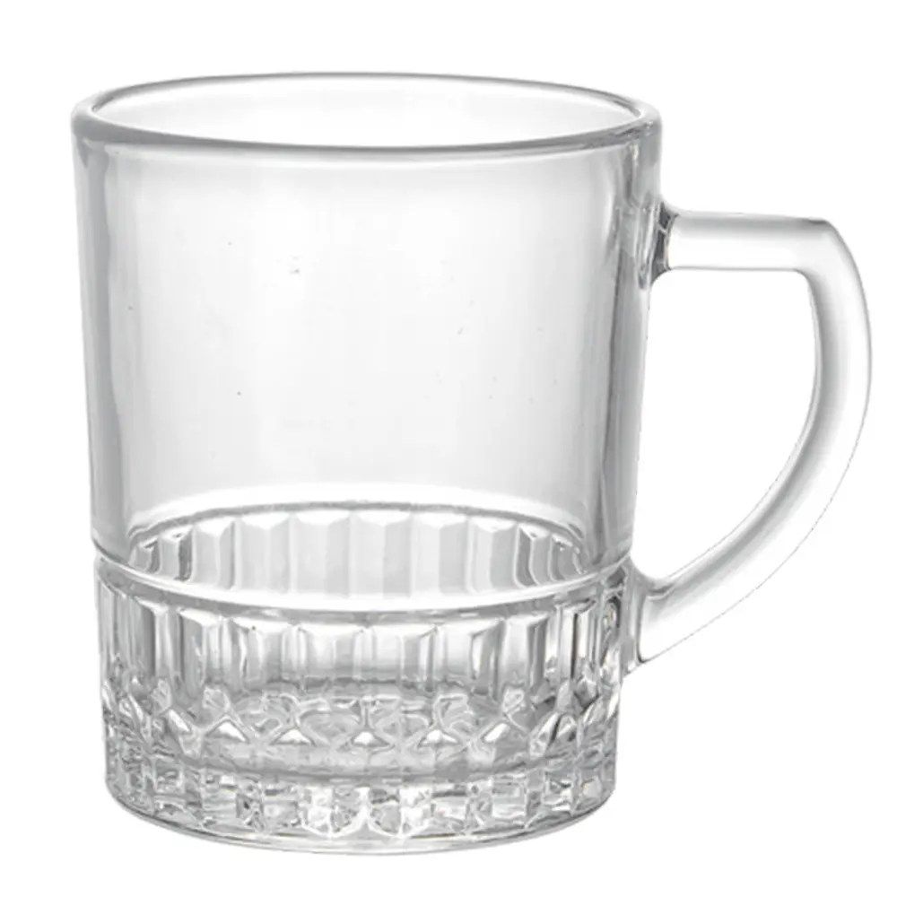 Zdjęcie produktu Szklanka z uchem przezroczysta do kawy herbaty zestaw szklanek 240ml 6szt