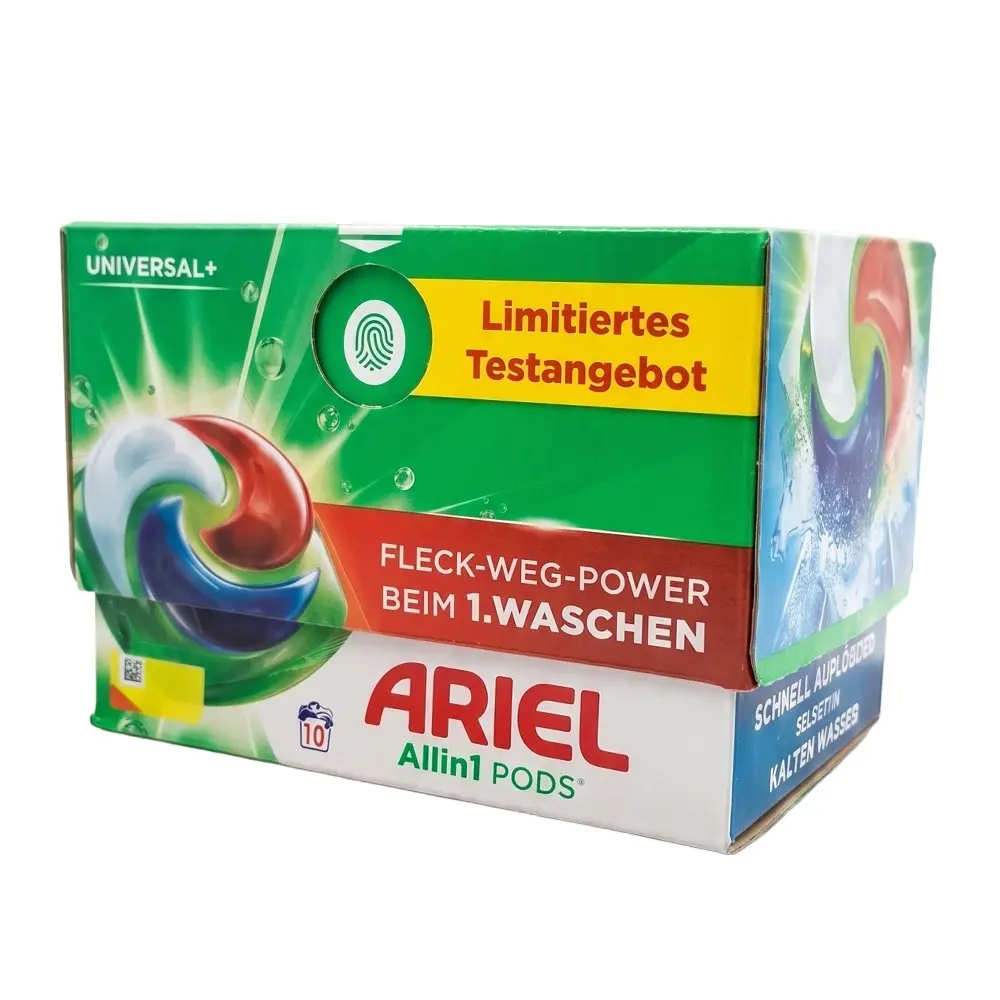 Zdjęcie produktu Kapsulki do prania ubrań ariel universal 10 sztuk ekologiczne pudelko
