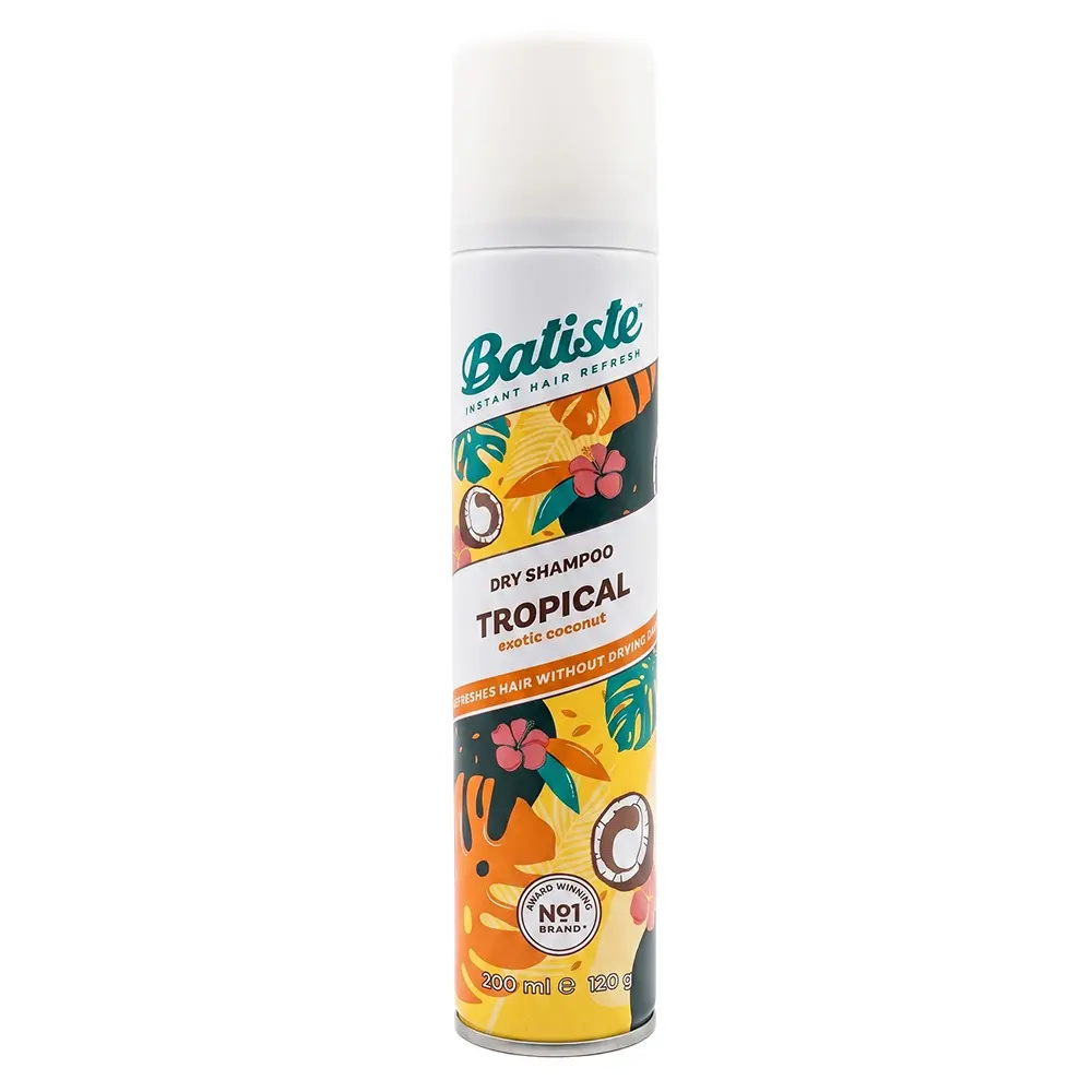 Zdjęcie produktu Suchy szampon do włosów Batiste Tropical odświeżający objętość 200 ml