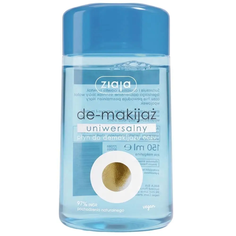 Zdjęcie produktu Płyn do Demakijażu Oczu Ziaja de-makijaż Uniwersalny 97% składników naturalnych Vegan 120 ml