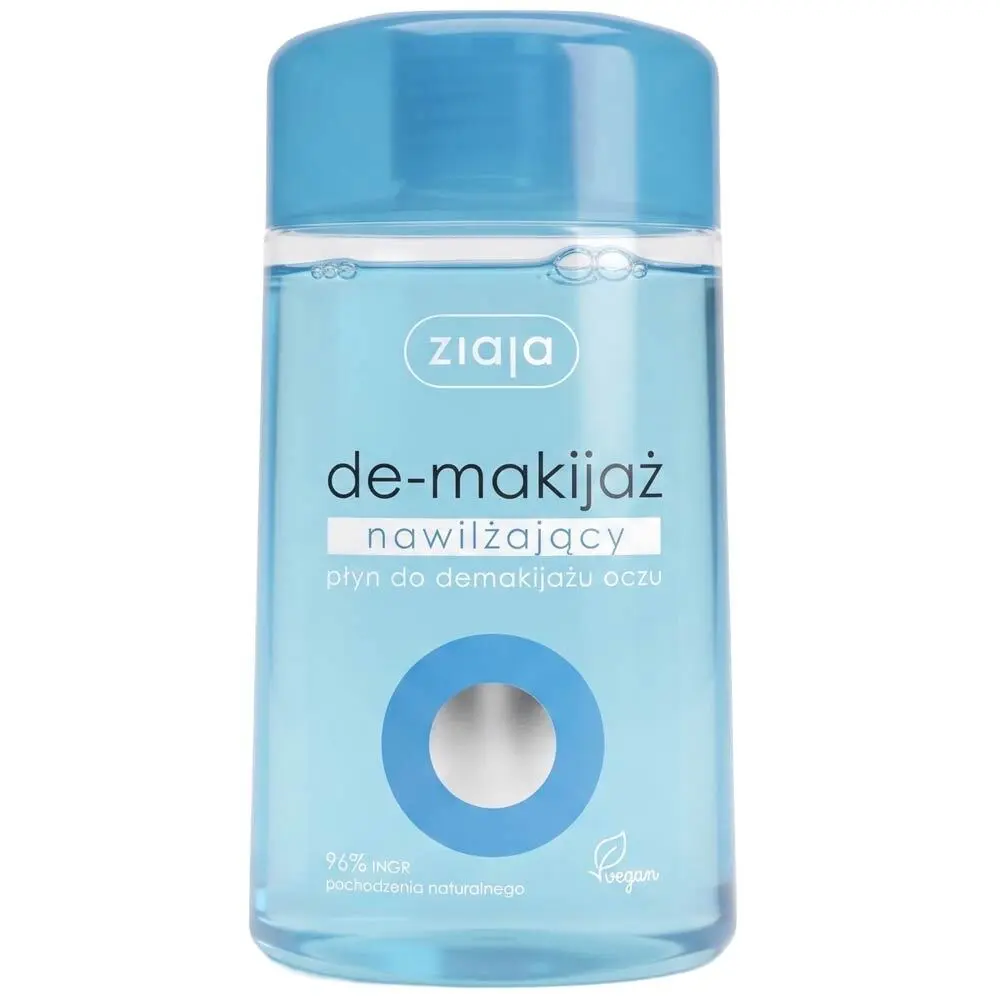 Zdjęcie produktu Płyn do Demakijażu Oczu Ziaja de-makijaż Nawilżający zapobiega wysuszaniu skóry Vegan 120 ml