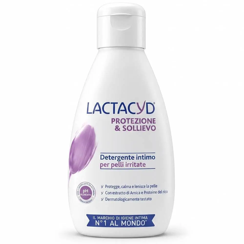 Zdjęcie produktu Płyn do Higieny Intymnej Lactacyd Protezione & Sollievo wyjątkowo delikatny płyn Nr 1 na świecie