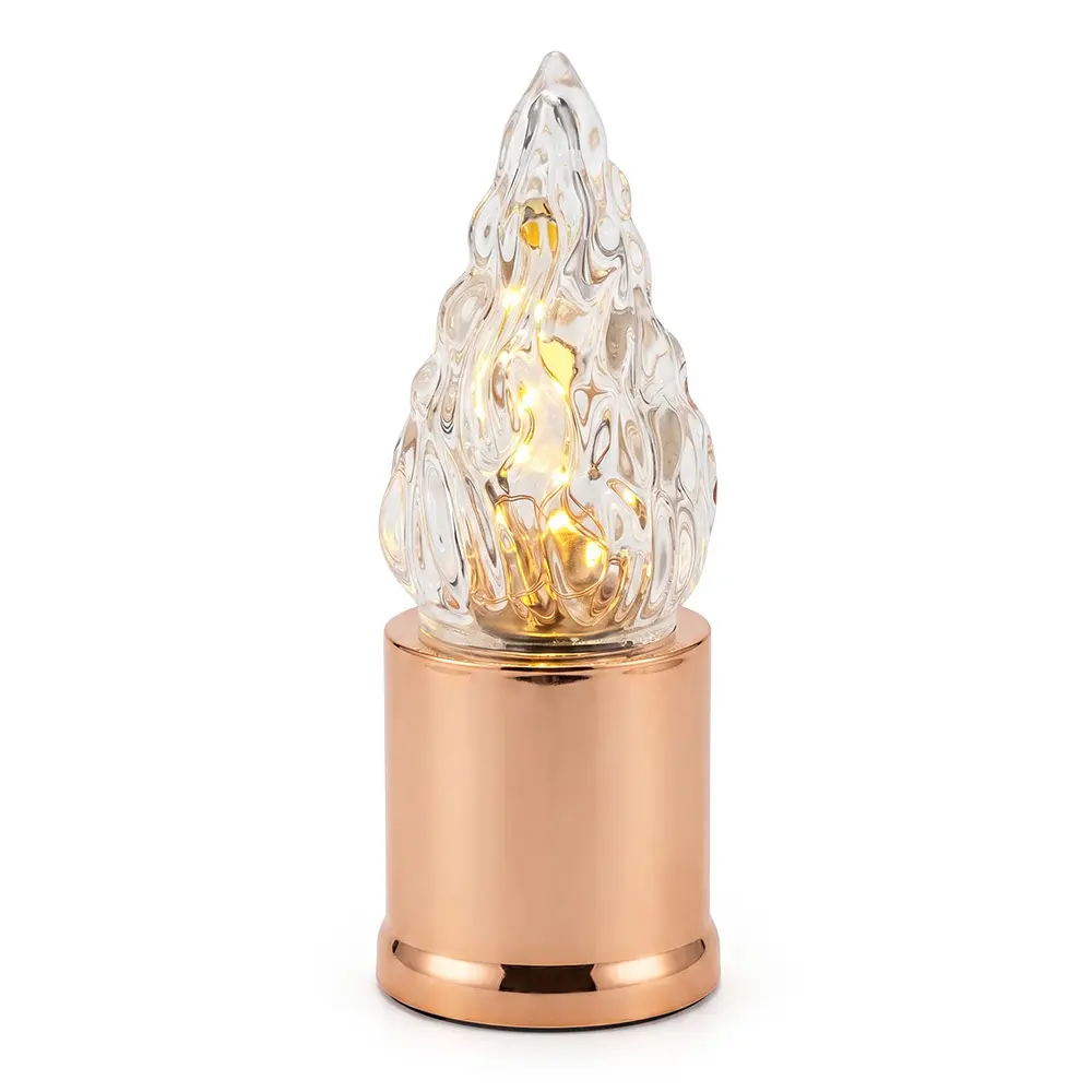 Zdjęcie produktu Świeca solarna led wkład do zniczy wodoodporny złoty 16cm