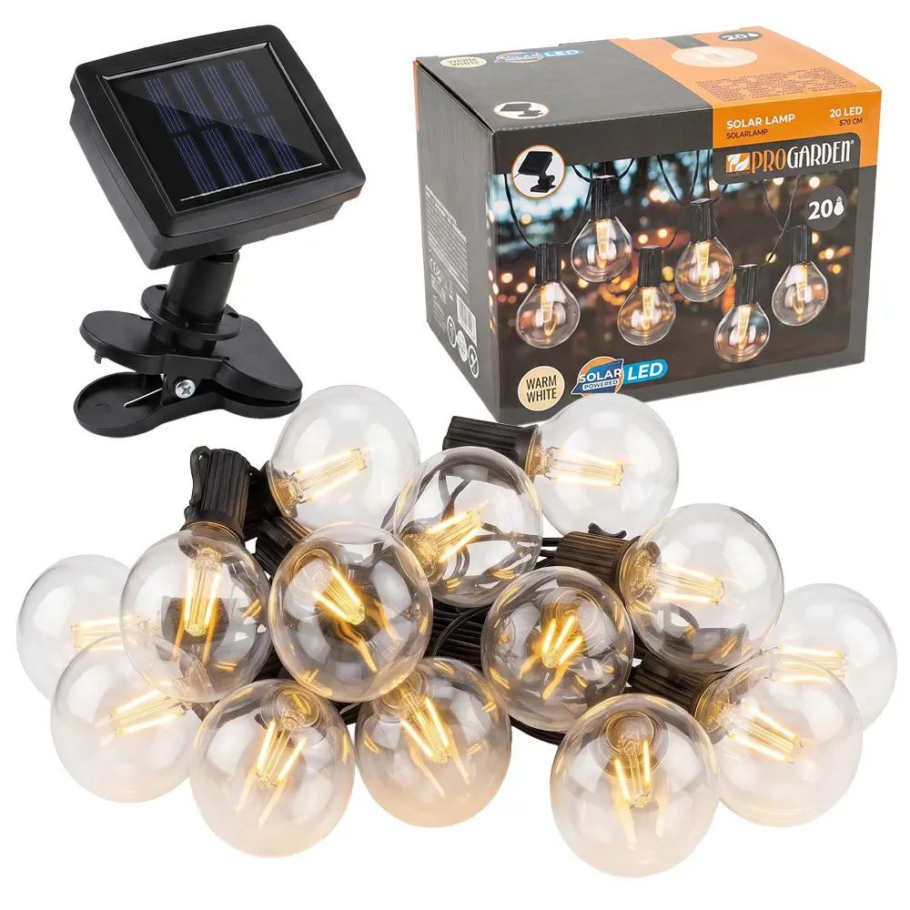 Zdjęcie produktu Girlanda solarna led lampki ogrodowe na balkon taras 570 cm