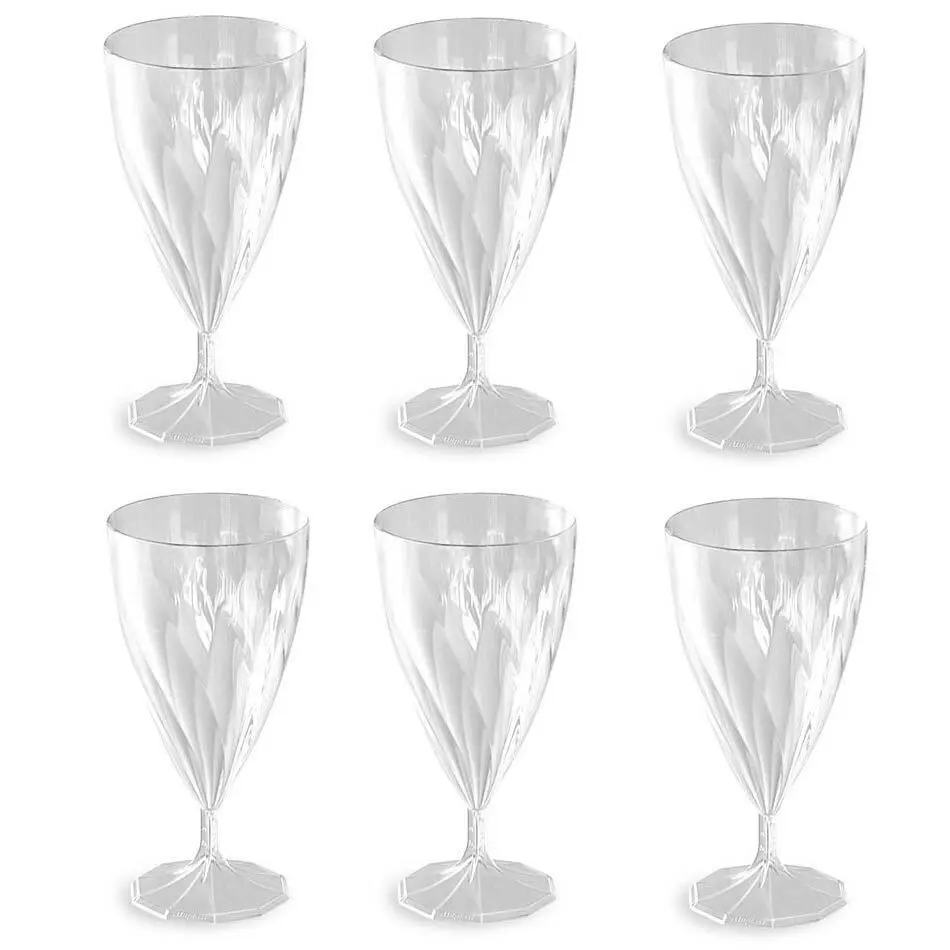 Zdjęcie produktu Zestaw 6 Kieliszków do Wina Szampana Transparentne Eleganckie 150 ml
