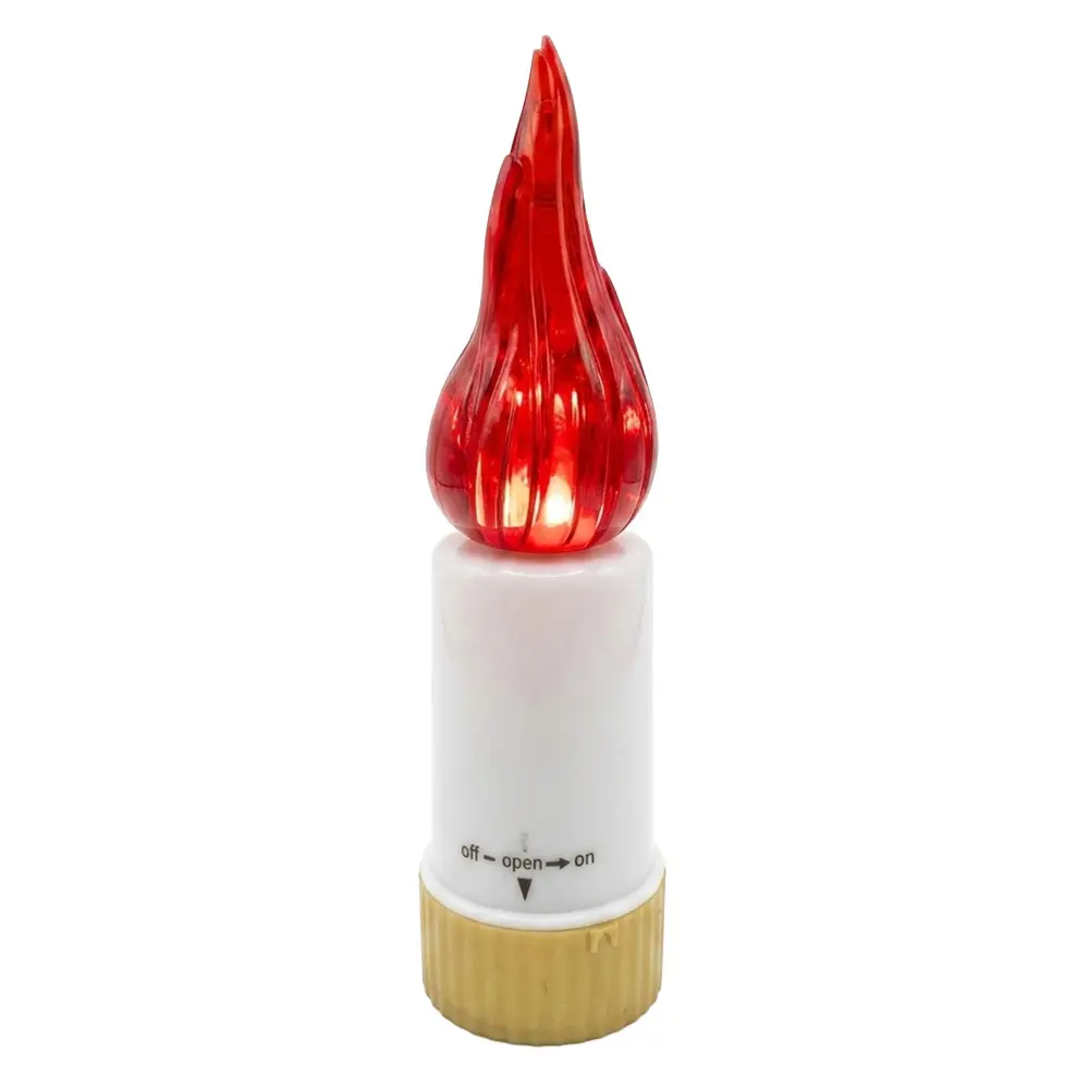 Zdjęcie produktu Wkład led do zniczy żywy płomień czerwony 14,5cm baterie w zestawie