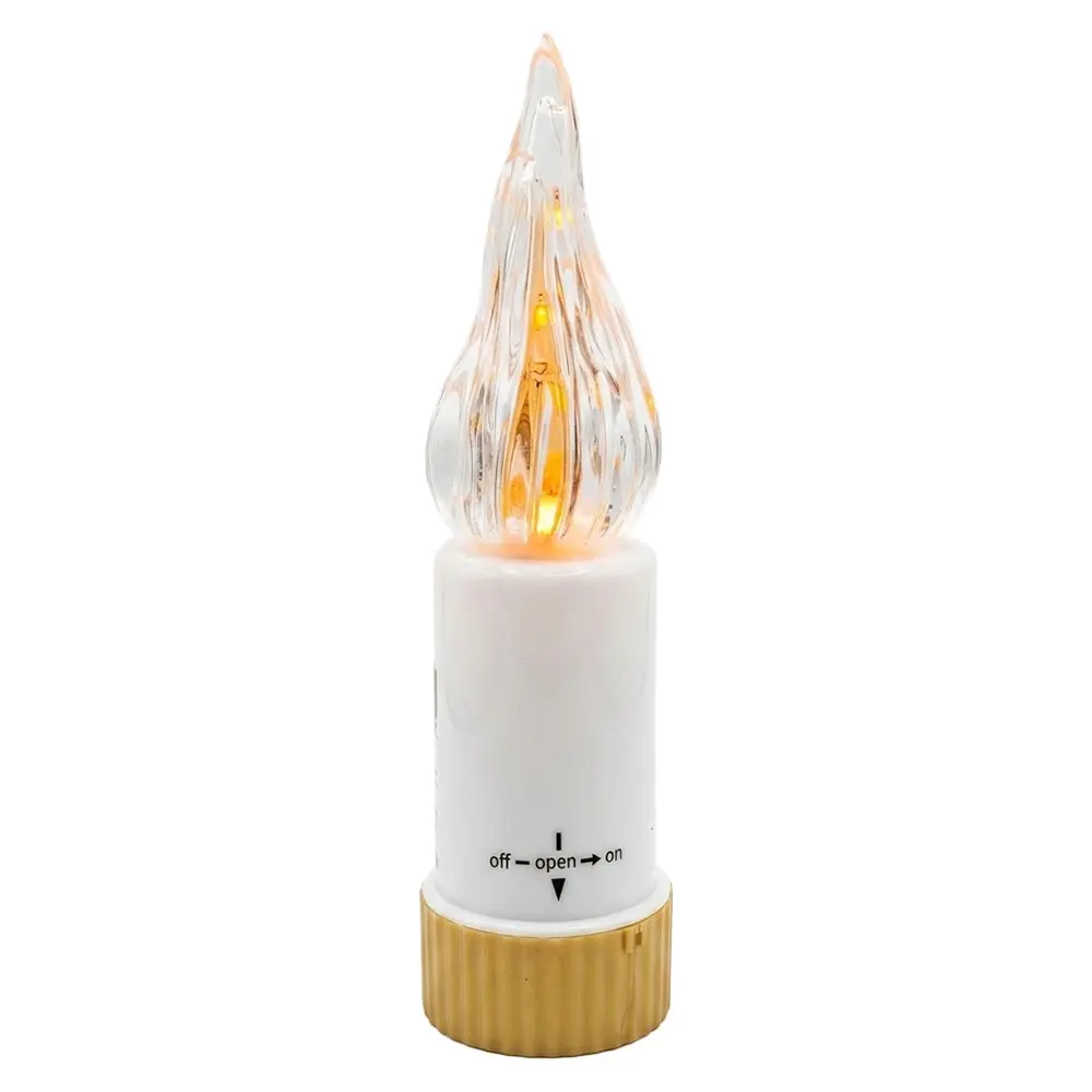 Zdjęcie produktu Wkład led do zniczy żywy płomień biały ciepły 14,5cm baterie w zestawie