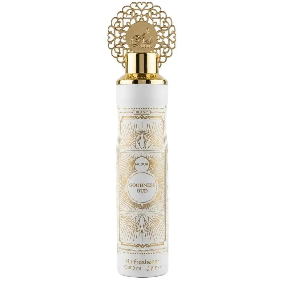 Zdjęcie produktu Odświeżacz Powietrza Dubajski Zapach do Domu Nusuk Goodness OUD Kwiaty Piżmo Wanilia Spray 300ml