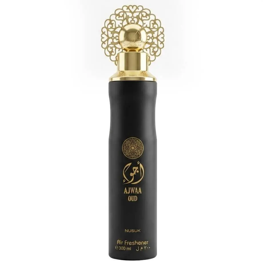 Zdjęcie produktu Odświeżacz Powietrza Dubajski Zapach do Domu Nusuk Ajwaa Oud Lemoncell Kadzidło Kardamon Spray 300ml