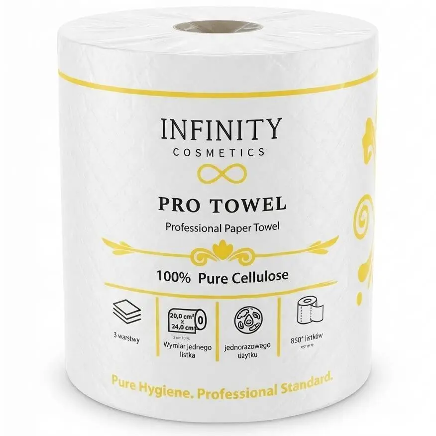 Zdjęcie produktu Ręcznik Papierowy dla Branży Beauty Infinity Pro Towel 100% Cellulozy 3 Warstwy XXL 850 listów