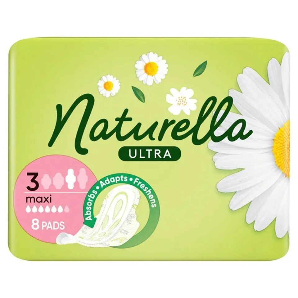 Zdjęcie produktu Podpaski ze Skrzydełkami Naturella Ultra 3 Maxi Czystość i Uczucie Swieżości 8 sztuk
