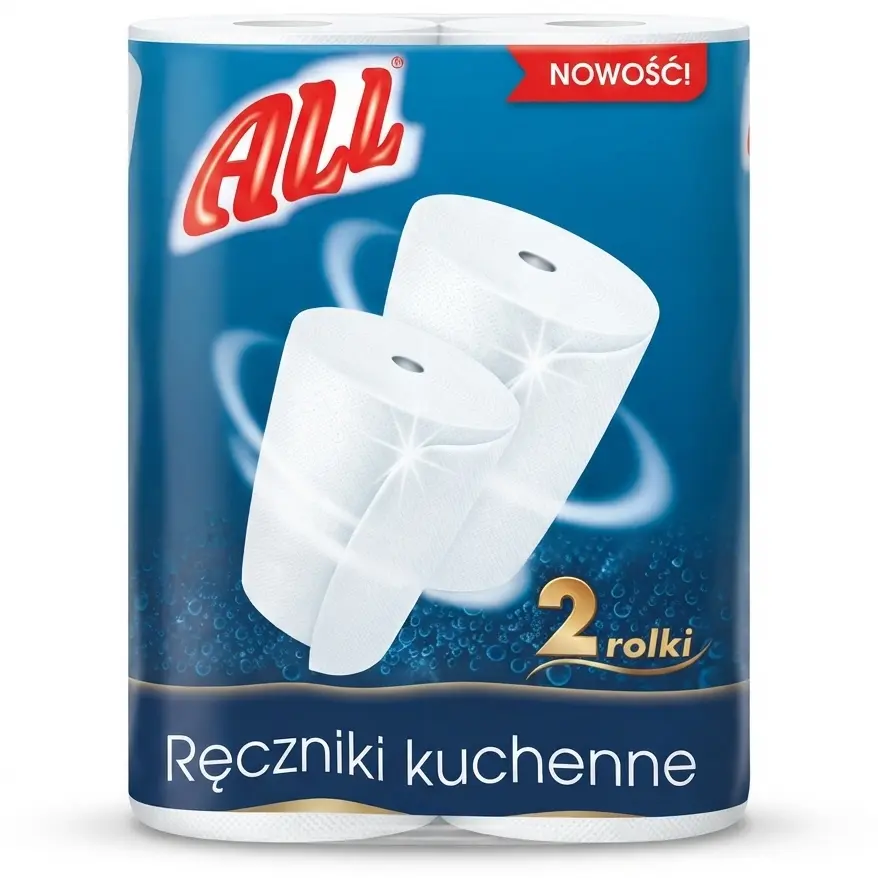 Zdjęcie produktu Ręcznik Papierowy Kuchenny All 2 warstwy 50 listków Super Chłonne 100% Cellluloza 