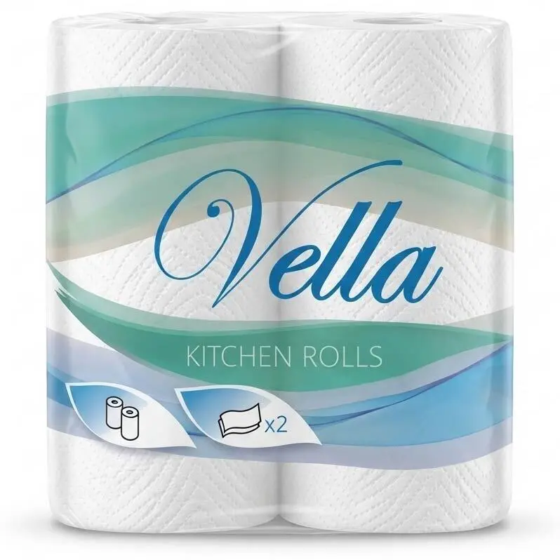 Zdjęcie produktu Ręcznik Papierowy Kuchenny Vella 2 Warstwy 50 listków 100% celluloza Bardzo Chłonny