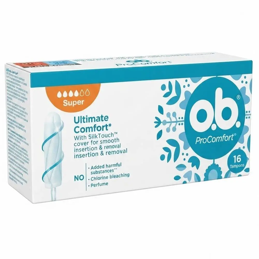 Zdjęcie produktu Tampony OB Ultimate Comfort Super Najgładsza Powierzchnia Dostosowuje się do ciała 16 sztuk