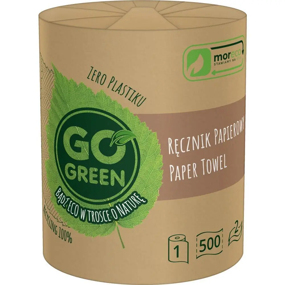 Zdjęcie produktu Ręcznik Papierowy Go Green XL Eco Produkcja 500 listków 2 warstwy 1 Rolka 