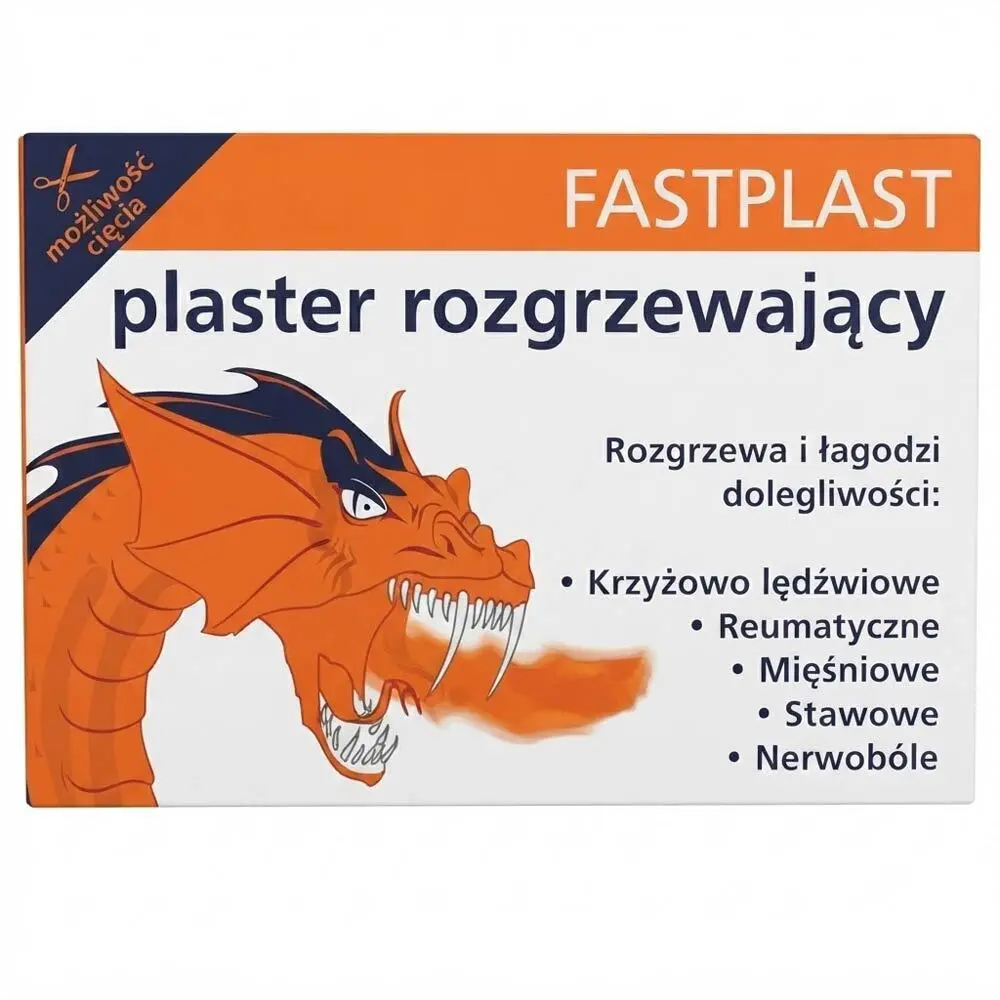 Zdjęcie produktu Plaster rozgrzewający Fastplast na bóle mięśni pleców stawów nerwobóle 12 x 18 cm 1 szt.