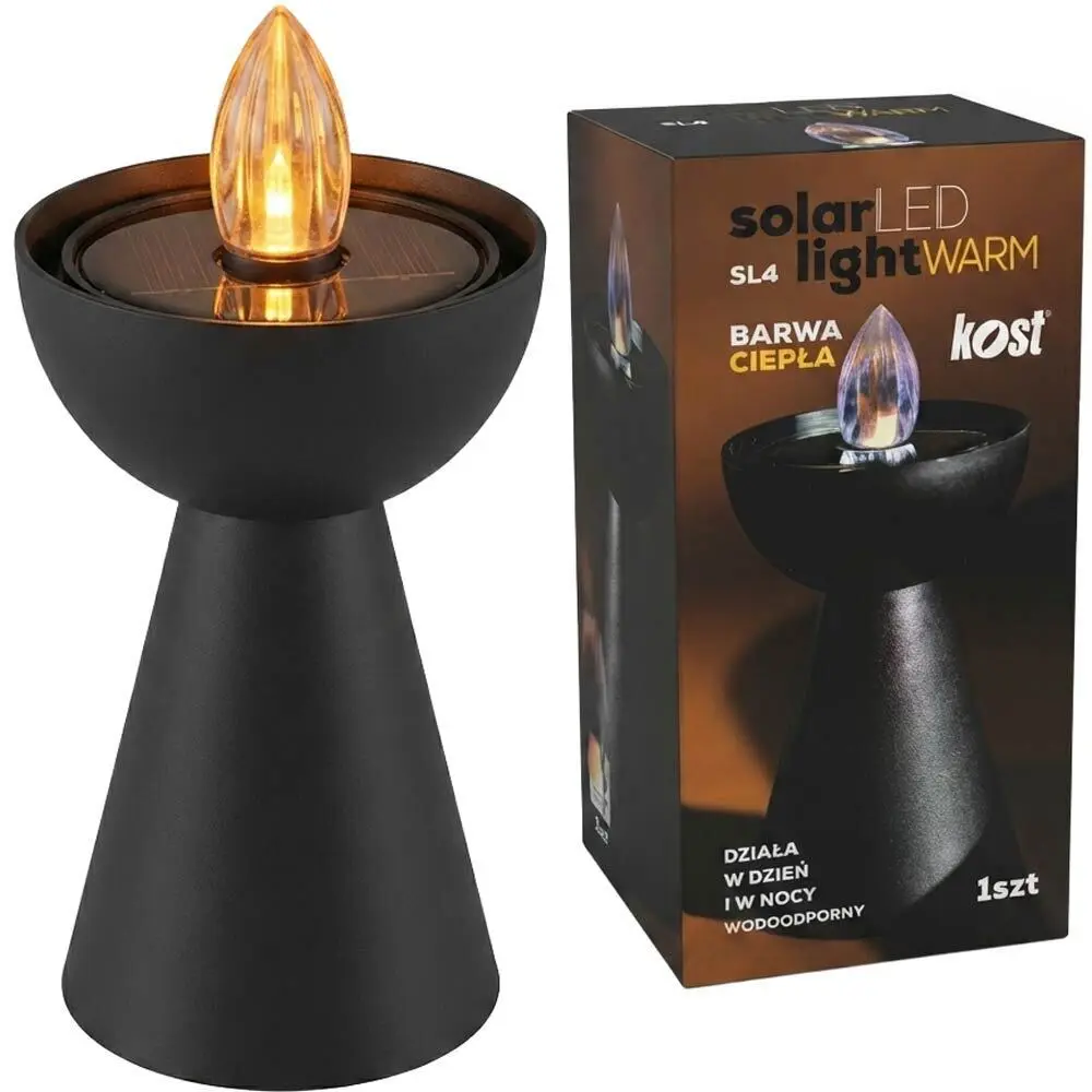 Zdjęcie produktu Świeca Solarna Led Wodoodporna wkład do zniczy 15cm 24h warm ciepła z akumulatorem 1x AAA SL4 1 sztuka