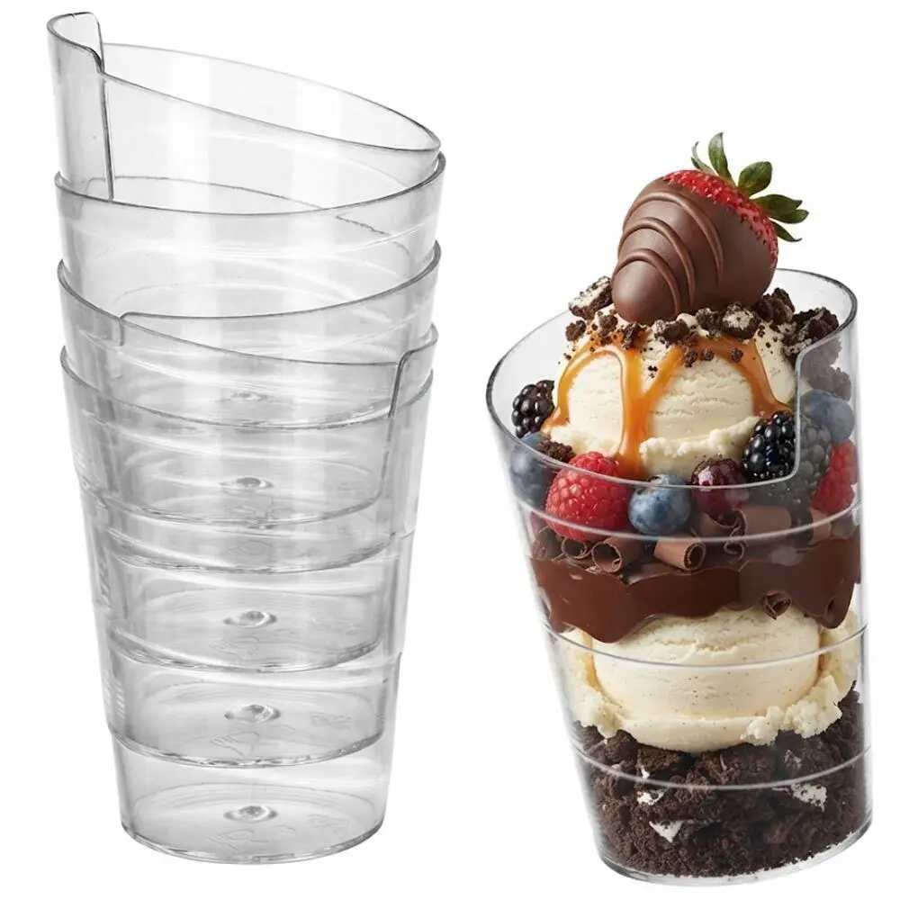 Zdjęcie produktu Pojemniczki do deserów lodów finger food spiralne 55ml 24 szt.