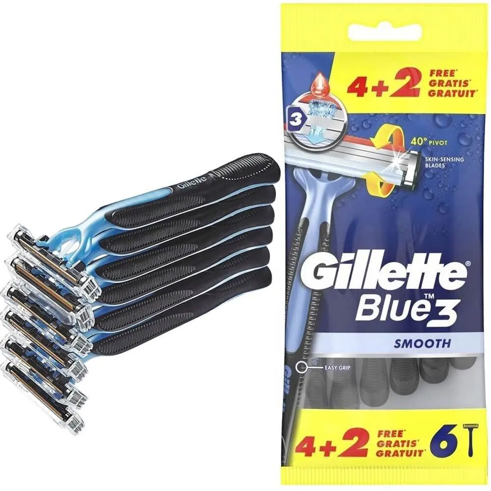 Zdjęcie produktu Maszynka do Golenia dla Gillette Blue 3 Smooth dla mężczyzn 6 sztuk