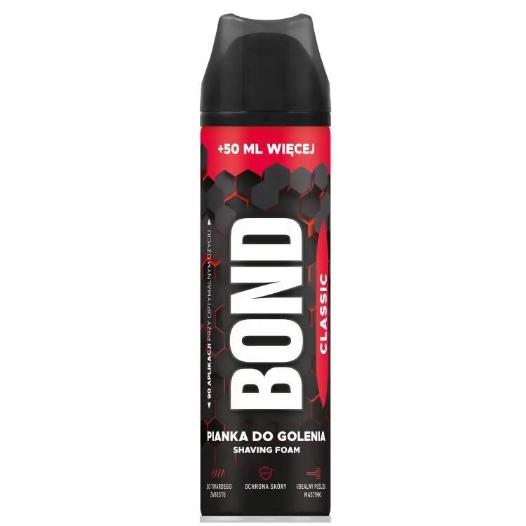 Zdjęcie produktu Pianka do golenia Bond Expert Classic zmiękcza zarost golenie bez podraźnień 250 ml