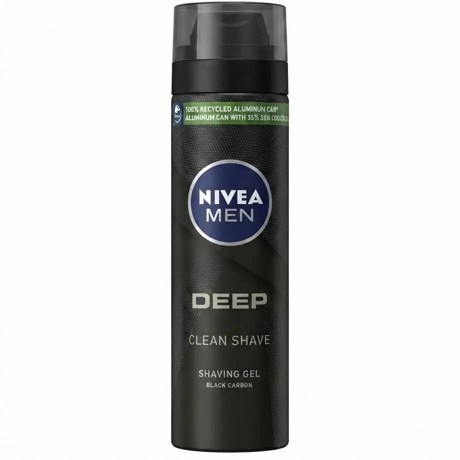Zdjęcie produktu Żel do golenia Nivea Men Sensitive Deep Oczyszczająca Formuła z aktywnym węglem 200ml
