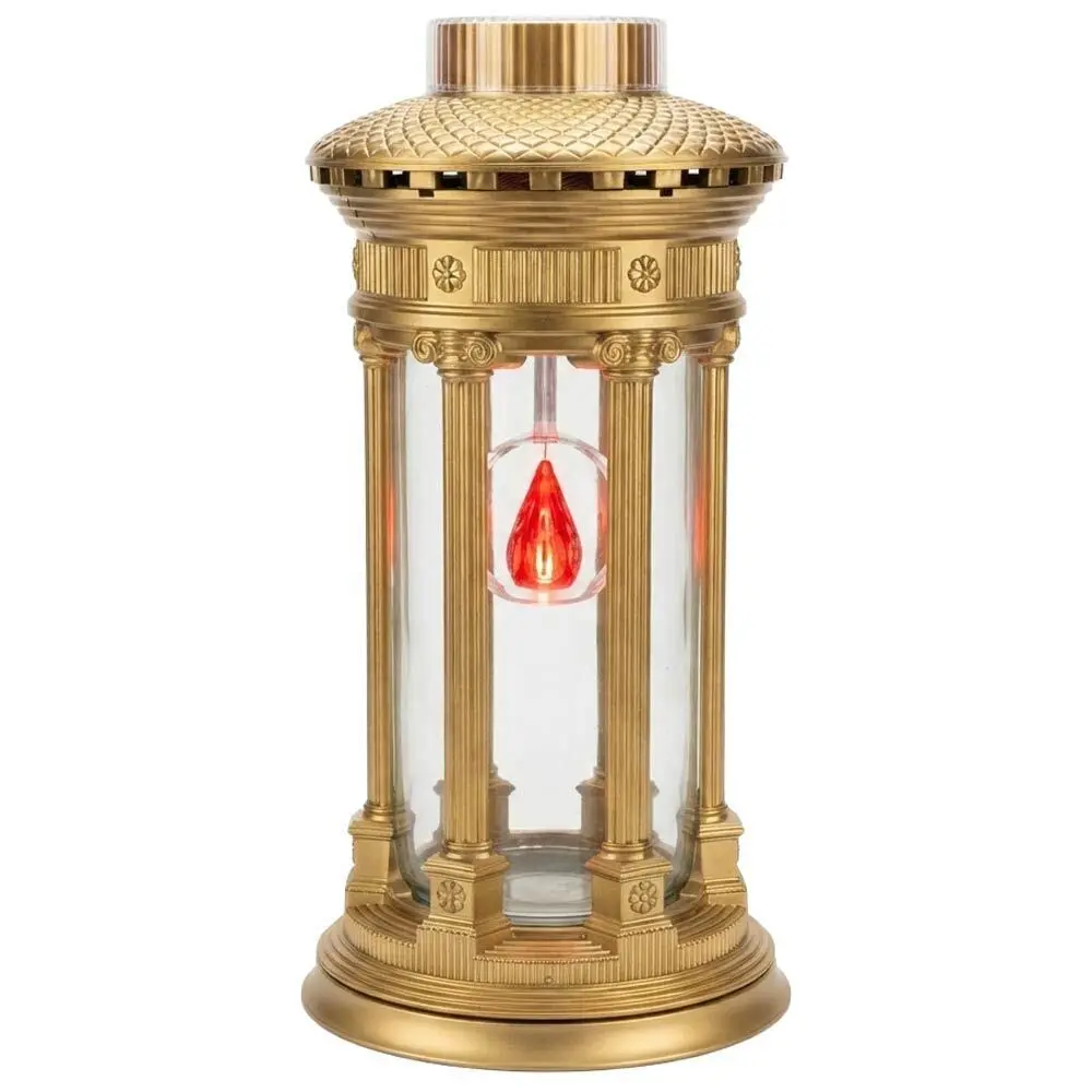Zdjęcie produktu Znicz Solarny Szklany Santa Marozza Valetta na grób elegancki Złoty 34cm