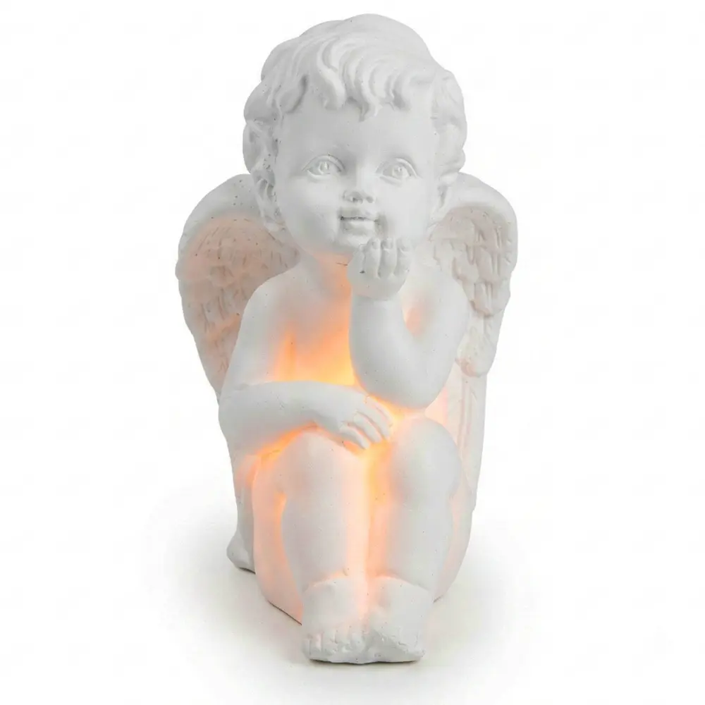 Zdjęcie produktu Znicz Wkład do Zniczy Świeca Led Figurka Aniołek ciepłe światło baterie w komplecie 9cm 1 szt.