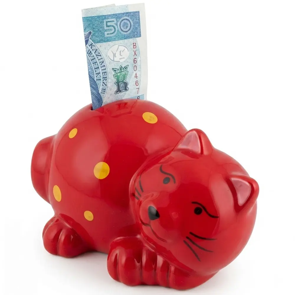 Zdjęcie produktu Skarbonka Dla Dzieci Kotek Kolor Na Pieniądze Mix Wzór 1 szt.