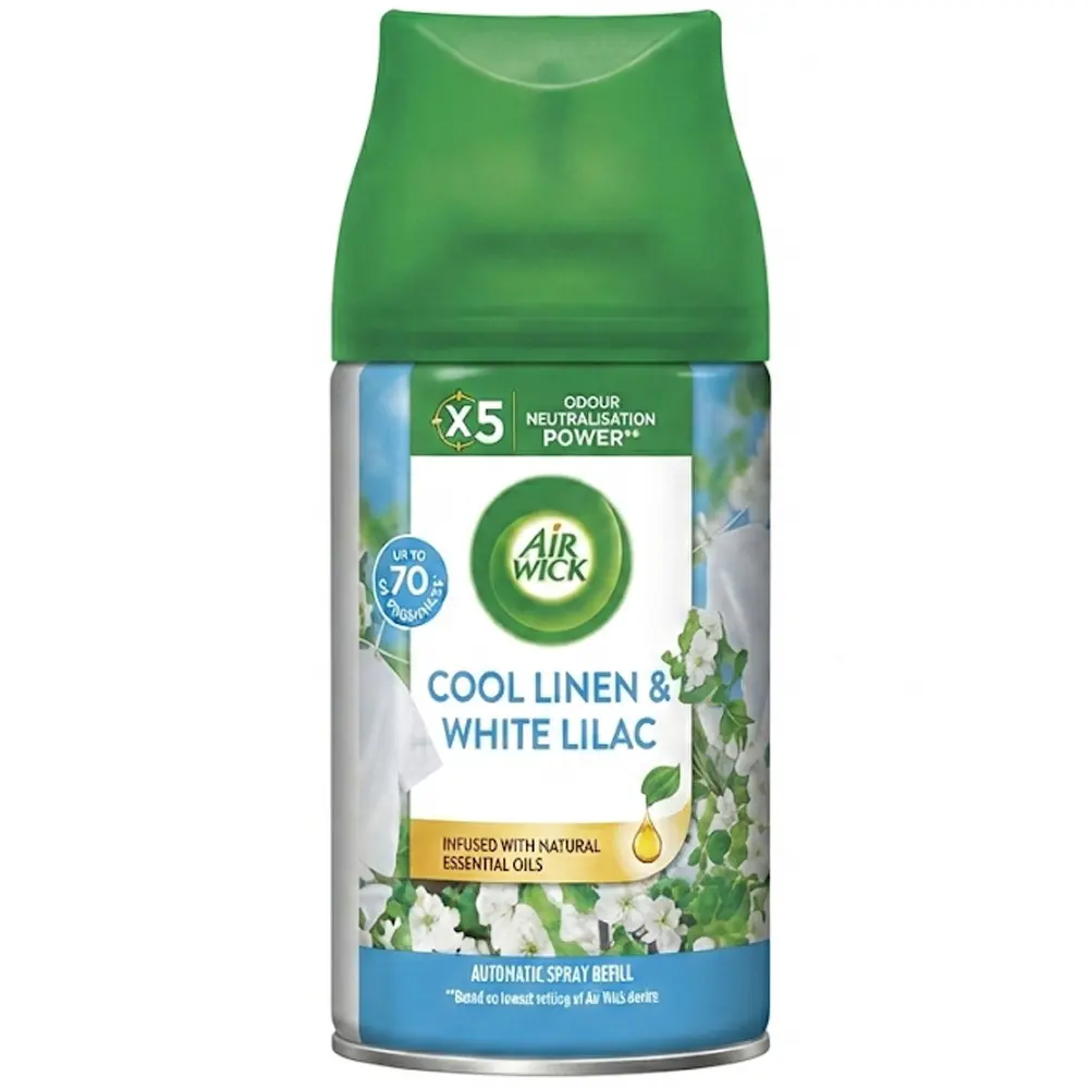 Zdjęcie produktu Odświeżacz Powietrza Automatyczny Air Wick Automatic Cool Linen & White Lilac Spray Wkład Zapas 250 ml
