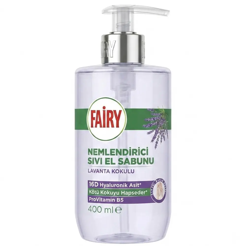 Zdjęcie produktu Mydło w Płynie z Dozownikiem Fairy Lawenda Olejek Lawendowy 400 ml